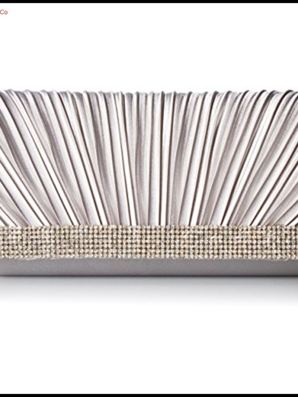 Satin Rhinestone Evening Clutch Removable Chain Strap Wedding